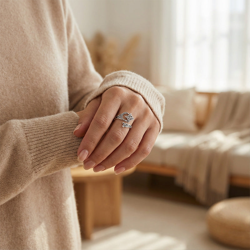 Keltisk treenighetsring – Vintagering i mystisk stil 🔮✨