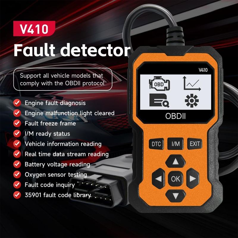 🔧🚗Professionell OBD2-skanner – Fullständig diagnostik, radera koder med ett klick och flerspråkig! 📊💡