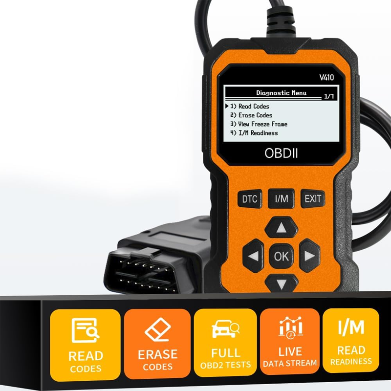 🔧🚗Professionell OBD2-skanner – Fullständig diagnostik, radera koder med ett klick och flerspråkig! 📊💡