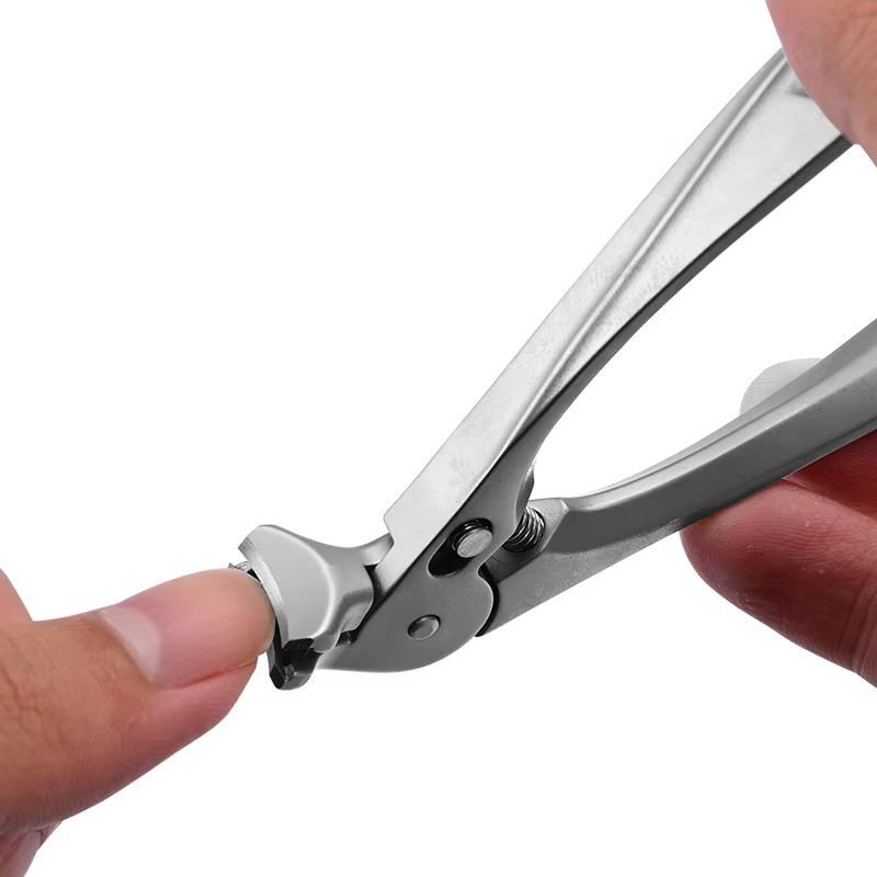 Nagelklippare i rostfritt stål med stänkskydd – Stor öppning för inåtväxta naglar och fotvård ✂️👣