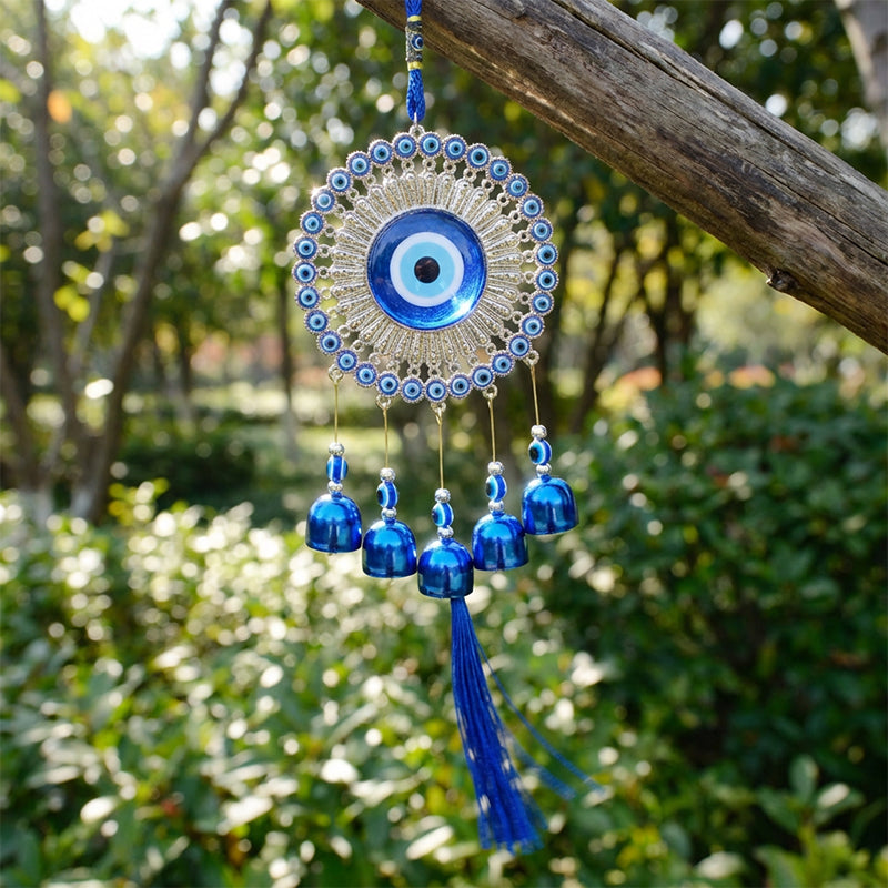 🔮50 % RABATT! ✨ Nazar Amulet Wind Chime – Autentiskt skydd, lugnande klockor och andlig symbolik för hemmet eller som present 🌬️