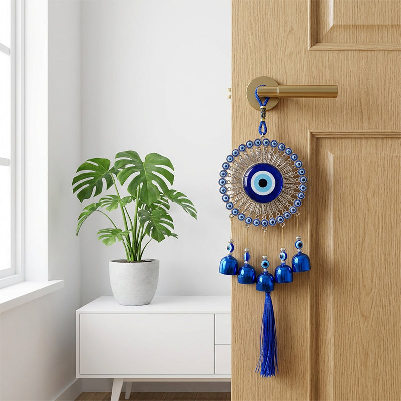 🔮50 % RABATT! ✨ Nazar Amulet Wind Chime – Autentiskt skydd, lugnande klockor och andlig symbolik för hemmet eller som present 🌬️