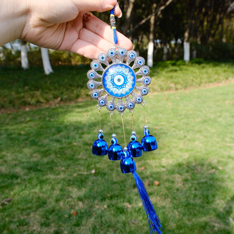 🔮50 % RABATT! ✨ Nazar Amulet Wind Chime – Autentiskt skydd, lugnande klockor och andlig symbolik för hemmet eller som present 🌬️