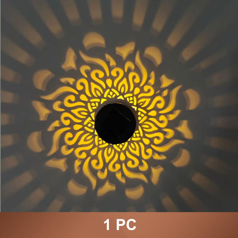 🌞✨ Solcellsdriven mandala-projektorlampa