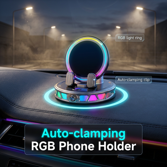 🎉 Rea 2026 — Över 50 000 sålda! 🚗 RGB-telefonhållare för elbil med trådlös laddning – automatisk fastspänning och 15 W snabbladdning ⚡