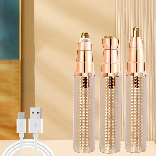 🔄🧔‍♀️🧔‍♂️ 50% OFF FOR A LIMITED TIME! 3-in-1 electric eyebrow trimmer - interchangeable heads for eyebrow, face and detail trimming - ideal for both men and women, so you are always well-groomed, wherever you are and whenever you want 🌍💈