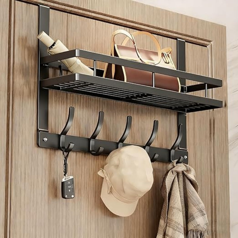 🪄 BEGRÄNSAD TID: 50 % RABATT! ✨ Dörrkrok med korg – platsbesparande, stabil, monteras utan verktyg 🚪