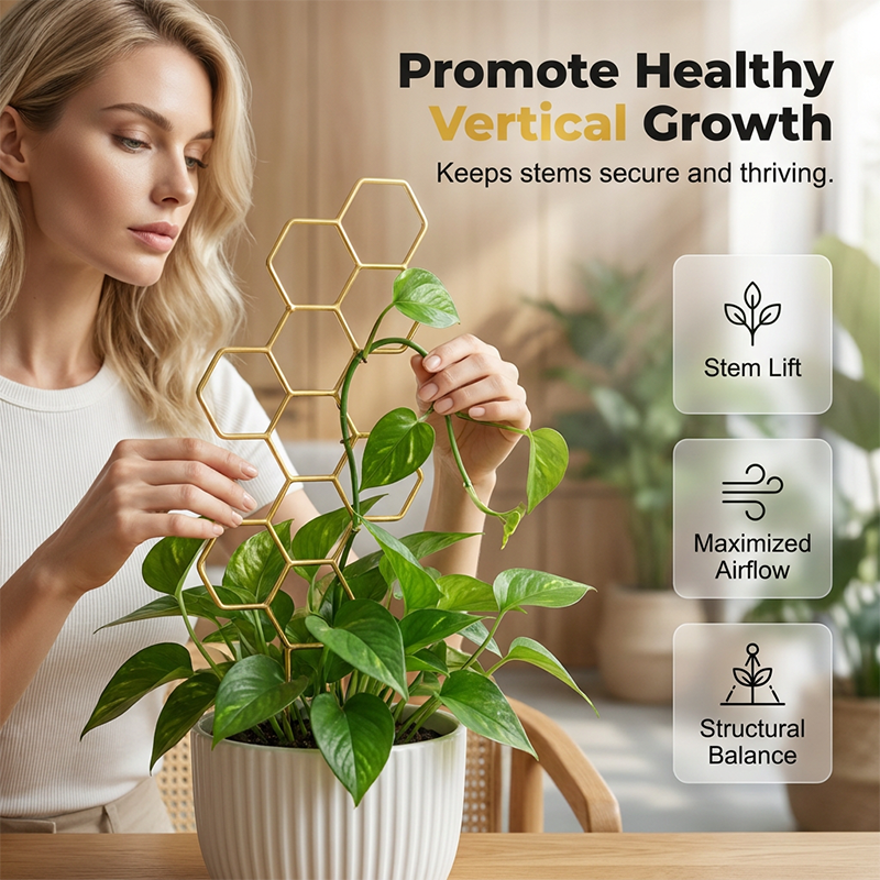 🌿 TIDSBEGRÄNSAT ERBJUDANDE: 50 % RABATT! ✨ Växtstöd i bikakemönster – Rostfritt, stapelbart, enkelt att montera 🐝
