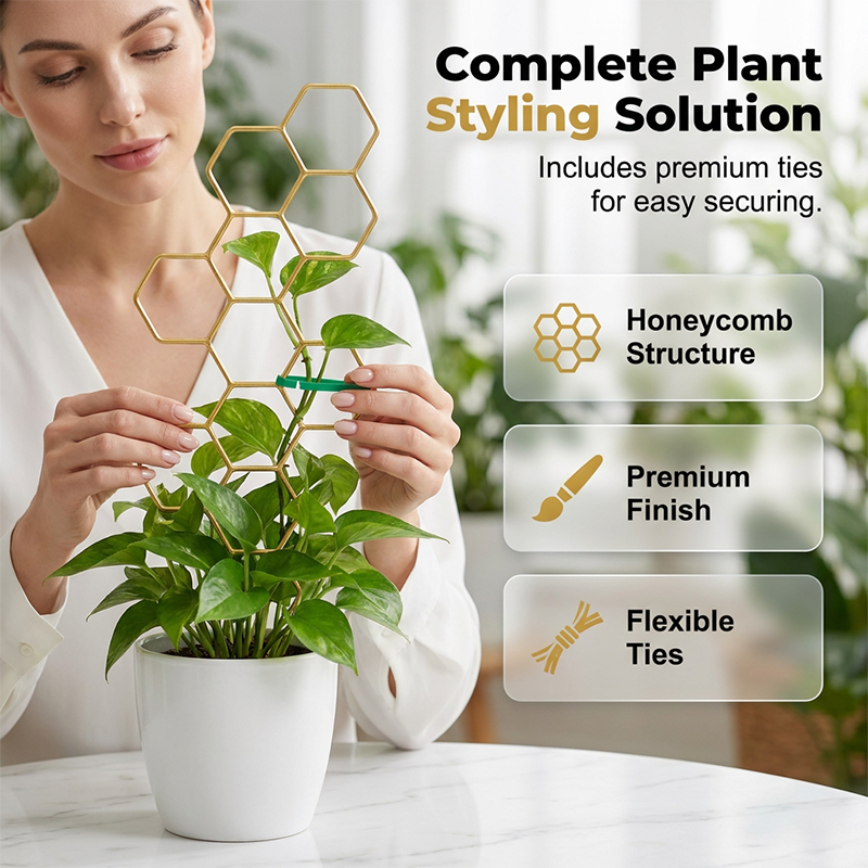 🌿 TIDSBEGRÄNSAT ERBJUDANDE: 50 % RABATT! ✨ Växtstöd i bikakemönster – Rostfritt, stapelbart, enkelt att montera 🐝
