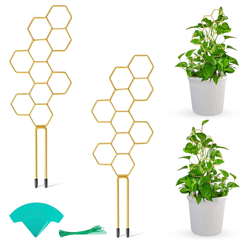 🌿 TIDSBEGRÄNSAT ERBJUDANDE: 50 % RABATT! ✨ Växtstöd i bikakemönster – Rostfritt, stapelbart, enkelt att montera 🐝
