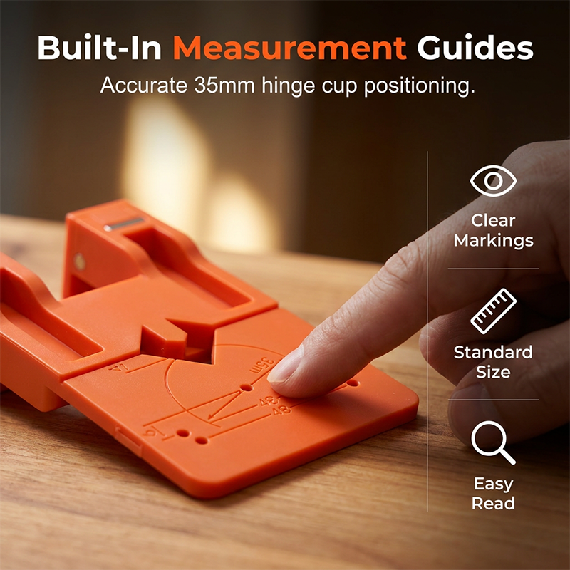 🔧 BEGRÄNSAD TID: 50 % RABATT! ✨ Borrguide för skåpdörrshängslen – magnetklämma, exakt inriktning, 35 mm 🪚