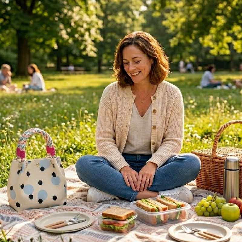 👜 50 % RABATT UNDER BEGRÄNSAD TID! 💥 Söt handväska med prickmönster för kvinnor – klassiskt prickmönster, rymlig, chic till vardags ✨