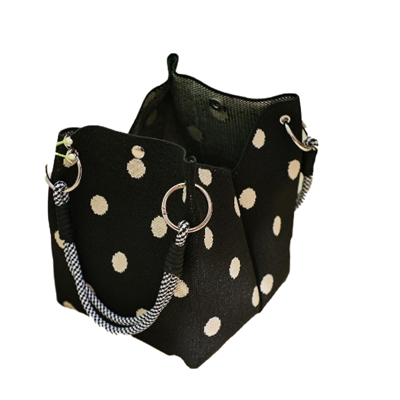 👜 50 % RABATT UNDER BEGRÄNSAD TID! 💥 Söt handväska med prickmönster för kvinnor – klassiskt prickmönster, rymlig, chic till vardags ✨
