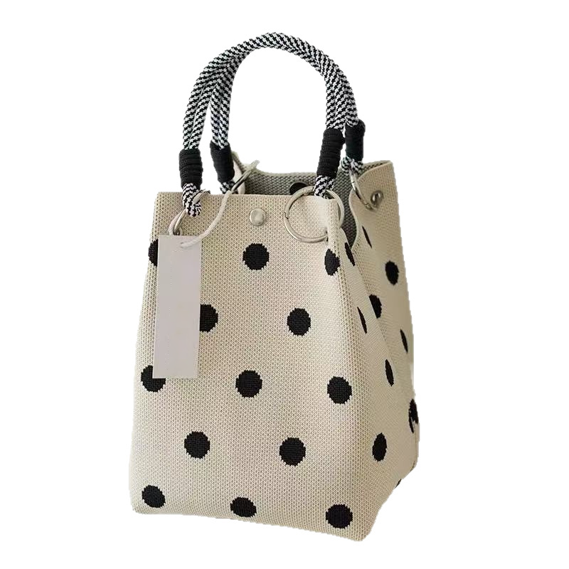 👜 50 % RABATT UNDER BEGRÄNSAD TID! 💥 Söt handväska med prickmönster för kvinnor – klassiskt prickmönster, rymlig, chic till vardags ✨