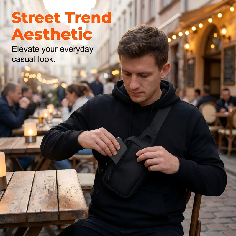 🎒 50 % RABATT UNDER BEGRÄNSAD TID! 💥 Slingväska för män i urban stil – minimalistisk, vattenavvisande, lätt ✨