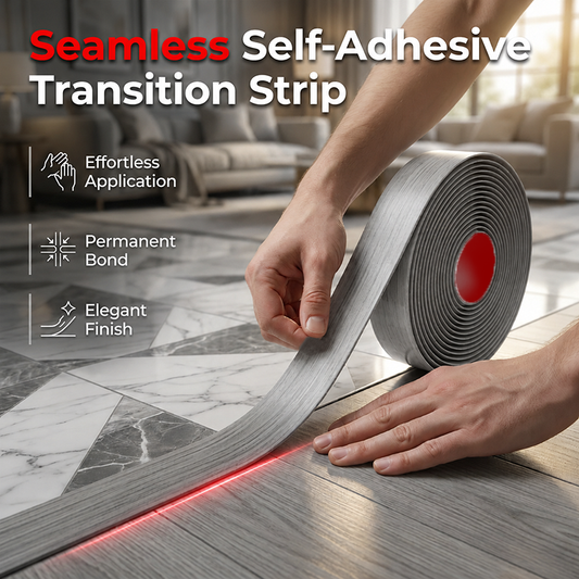 ✨ Självhäftande golvövergångslist – flexibel PVC, klistra bara fast, slät yta 🚪