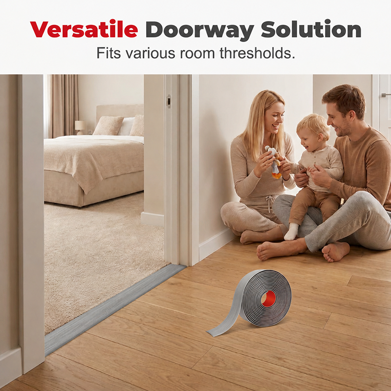 ✨ Självhäftande golvövergångslist – flexibel PVC, klistra bara fast, slät yta 🚪