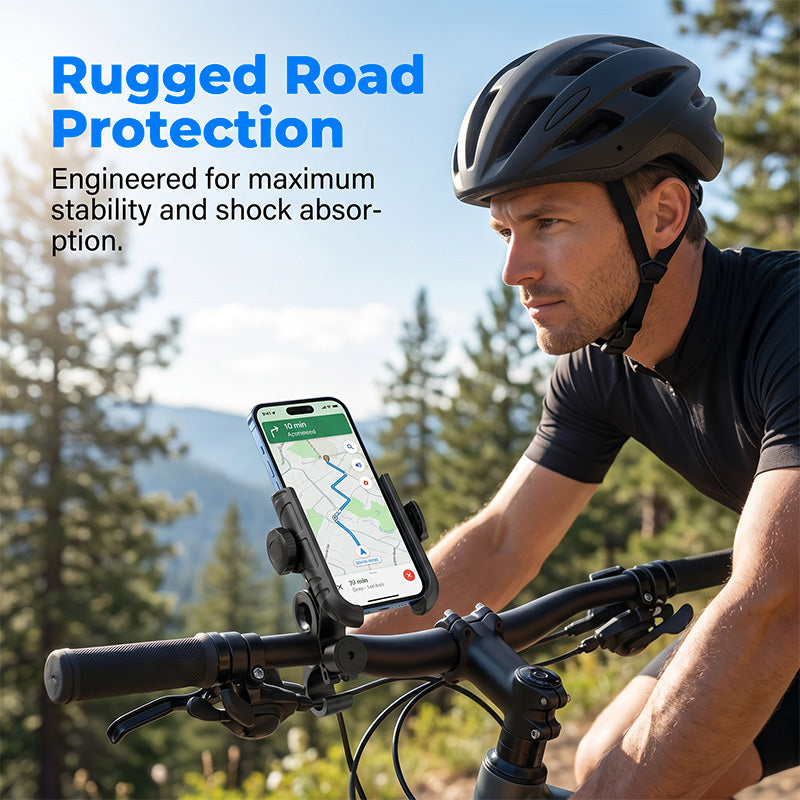 🎉 2026-udsalg — Over 42.000 solgt! 🚴‍♂️ Cykelholder til mobiltelefon med hurtigudløser – SecureLock og stødabsorberende polstring 📱