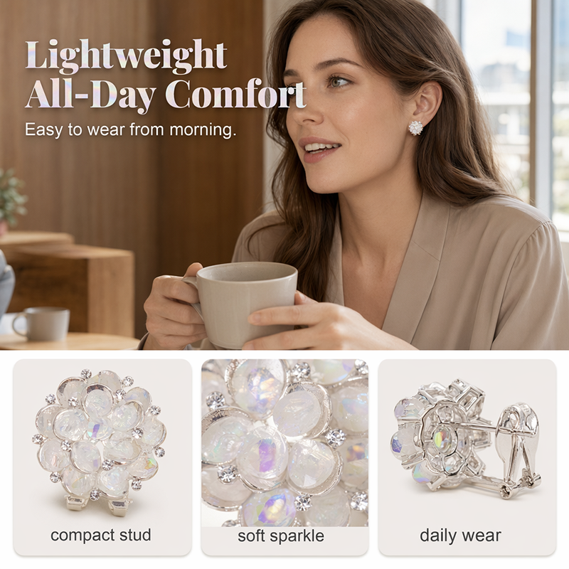 💎 Rea 2026 – Över 52 000 sålda!✨ Eleganta örhängen med blommotiv – glittrande detaljer och lätt och bekväm passform 🌸