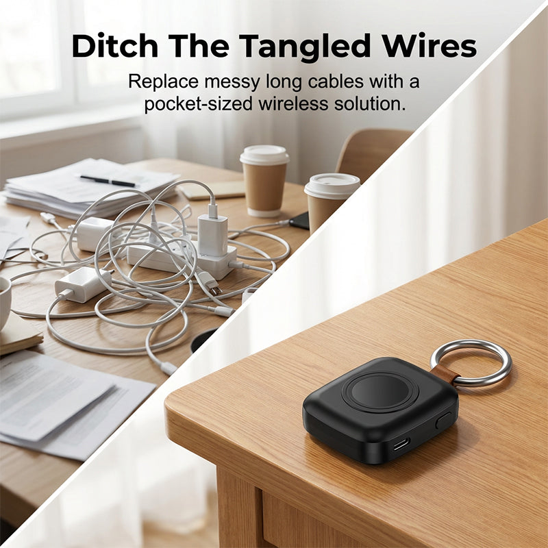 🎉 2026 Sale — Over 33,000 Sold! 🔑 Portable Keychain Charger for Smartwatches – Wireless Power On-the-Go ⌚