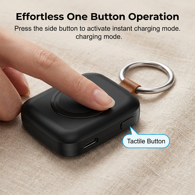 🎉 2026 Sale — Over 33,000 Sold! 🔑 Portable Keychain Charger for Smartwatches – Wireless Power On-the-Go ⌚