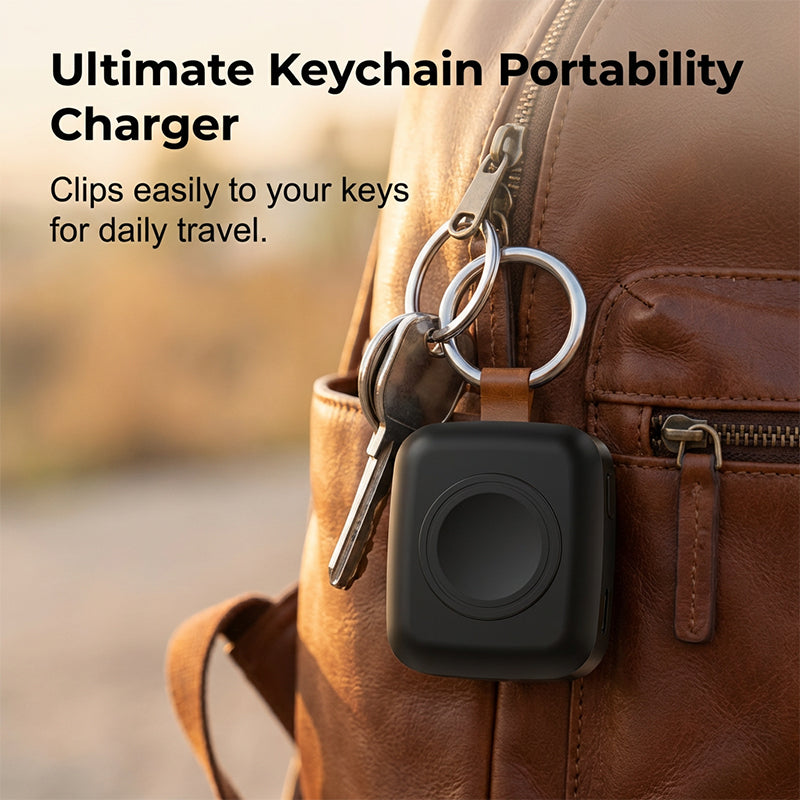 🎉 2026 Sale — Over 33,000 Sold! 🔑 Portable Keychain Charger for Smartwatches – Wireless Power On-the-Go ⌚