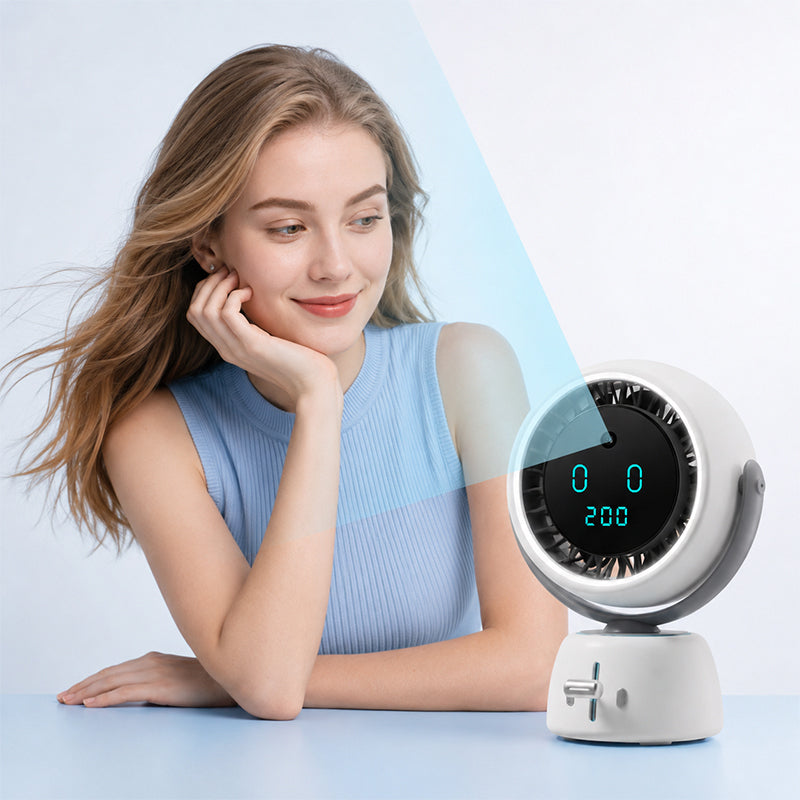 🎉 2026 Sale — Over 37,000 Sold! 🌀 Smart Face Tracking Desktop Fan – 120° Wide Oscillation 🌬️