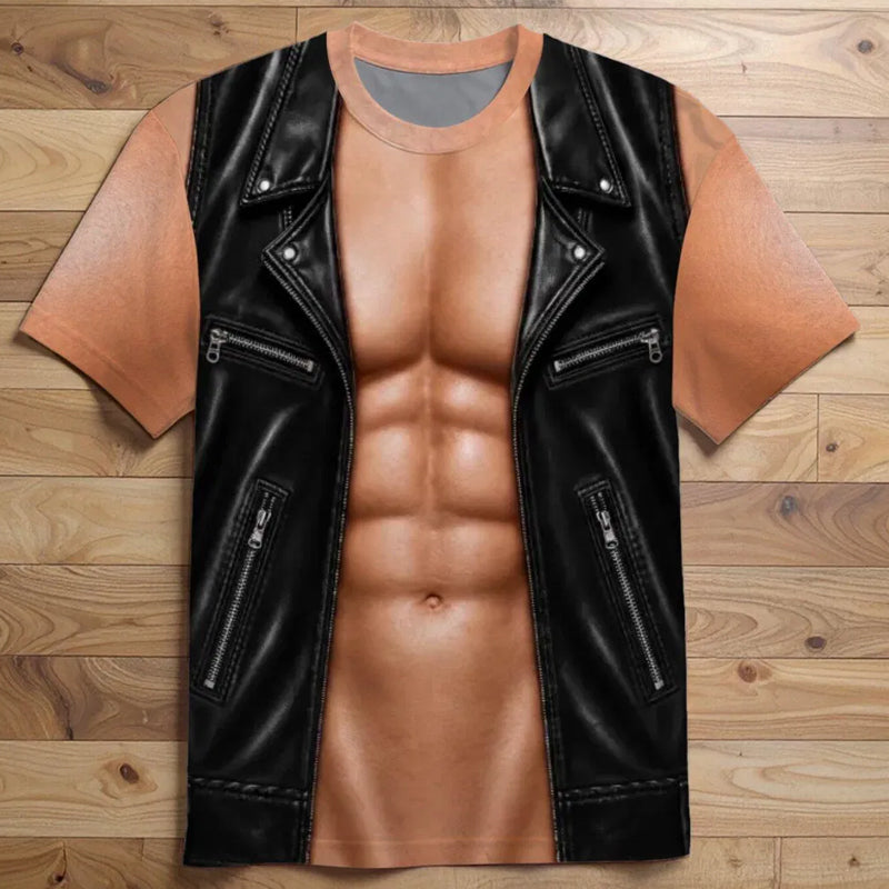 📢📢 50 % rabatt!! ⏰Rolig herr-T-shirt med muskelmotiv