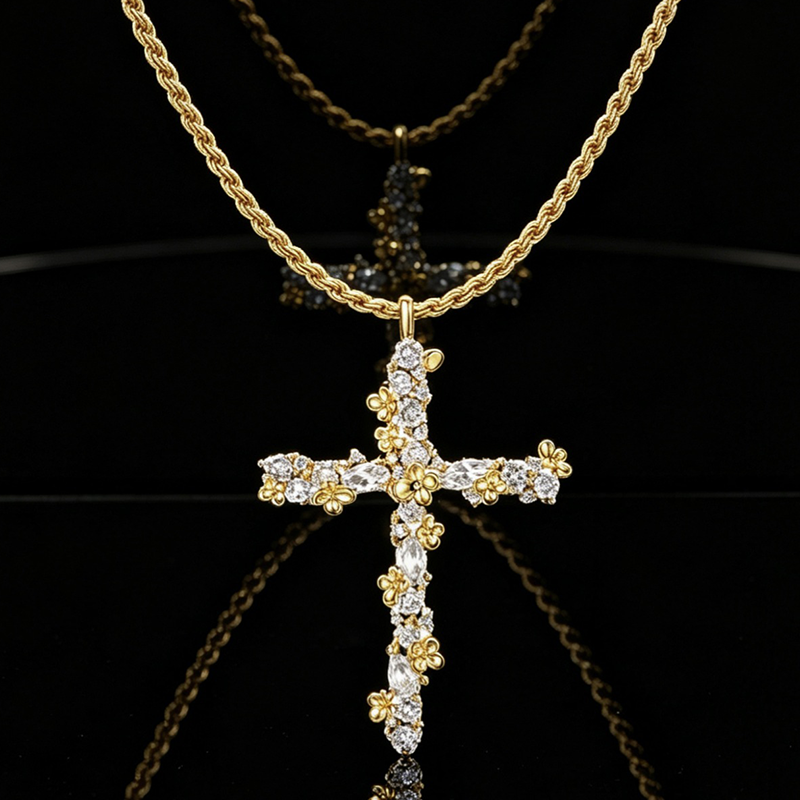 ✨ 2026-rea — Över 31 700 sålda!✝️ Halsband med strålande kors