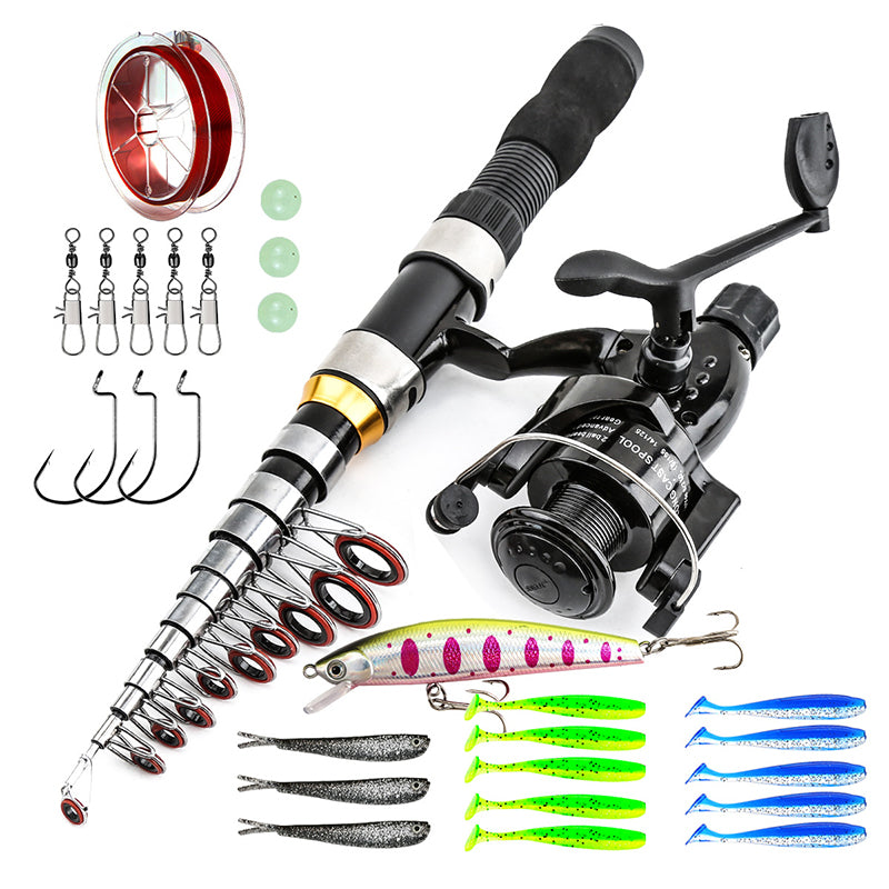 🎣 LIMITED‑TIME 50% OFF! ⚡Complete Travel Fishing Gear Set & Carrying Bag – Telescopic Fiberglass Rod, Full Accessories ✨