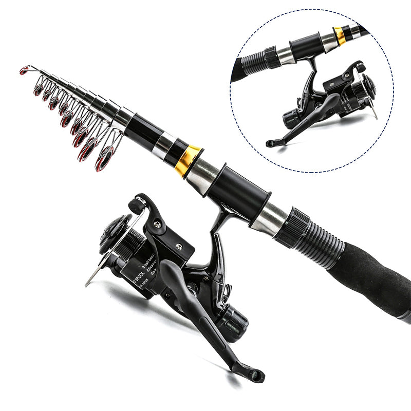 🎣 LIMITED‑TIME 50% OFF! ⚡Complete Travel Fishing Gear Set & Carrying Bag – Telescopic Fiberglass Rod, Full Accessories ✨