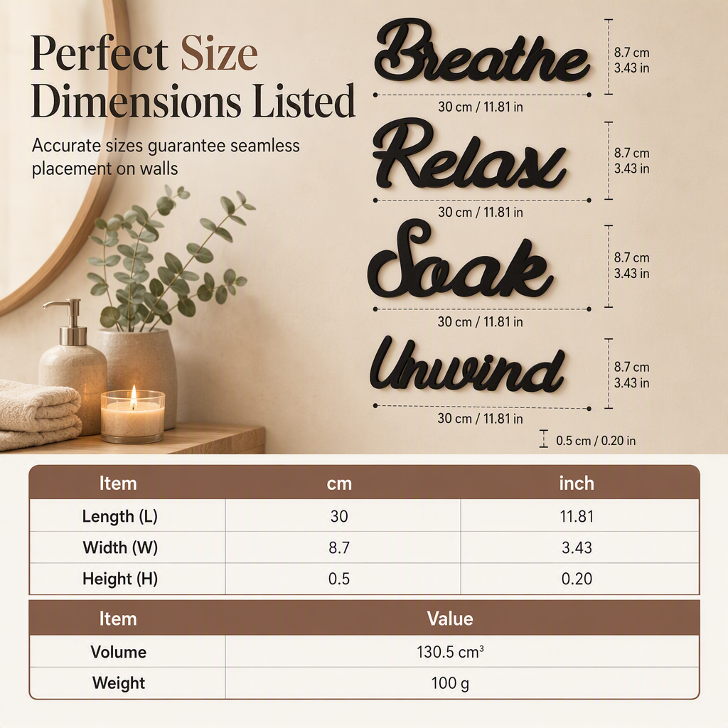 📢📢50% OFF !! ⏰4 Piece Farmhouse Bathroom Wall Decor Set🛁🧱