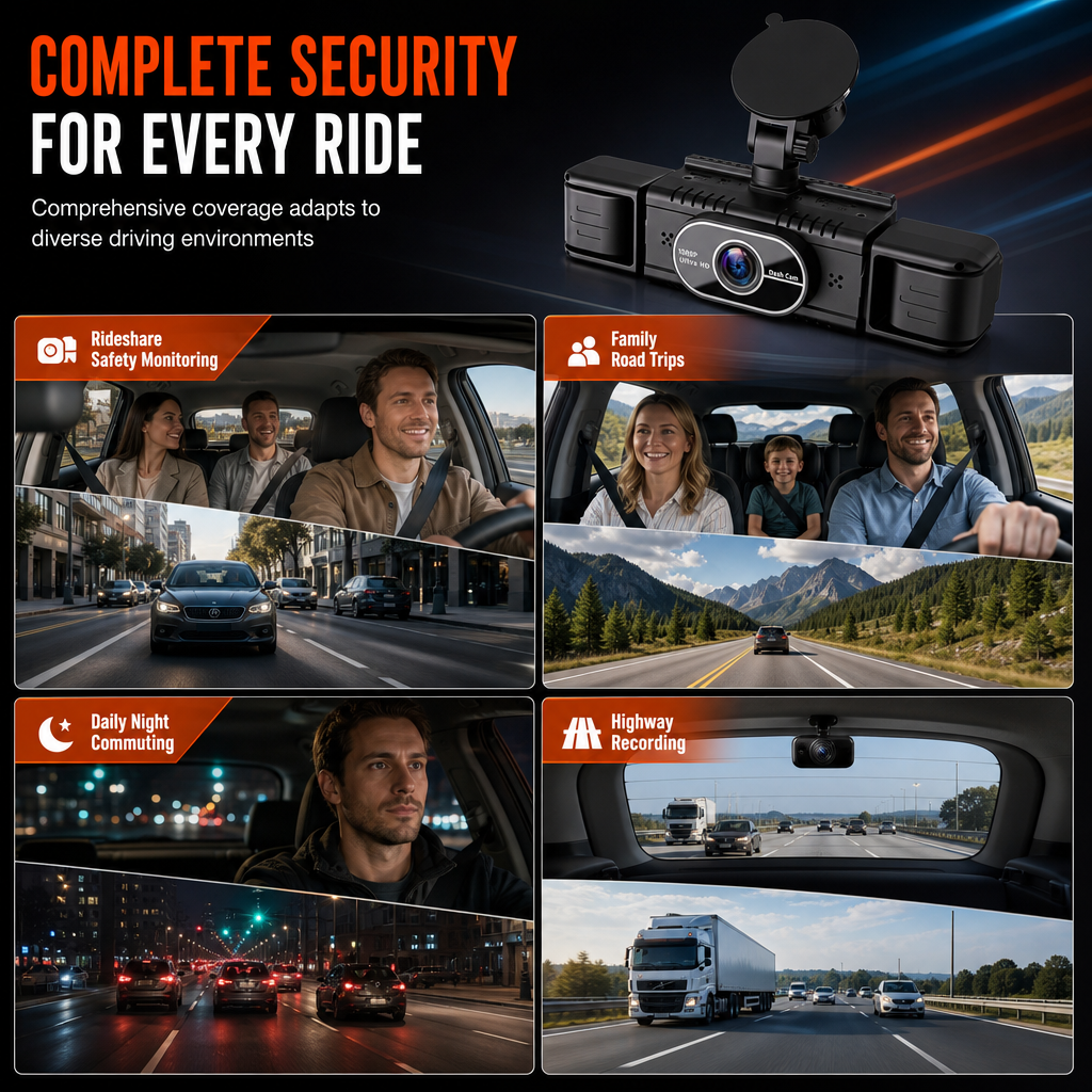 🎥 LIMITED-TIME 50% OFF! ⚡ Four-Lens Rotatable Dash Cam – 1080P, Infrared Night Vision, Multi-Angle Recording 🚗