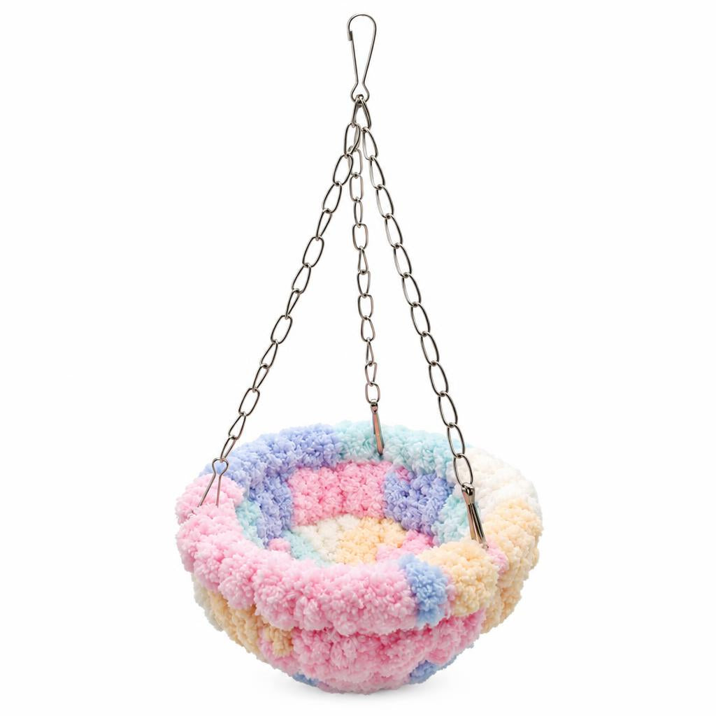 🐦 LIMITED-TIME 50% OFF! 🧶 Warm Winter Bird Hanging Hammock – Cozy, Soft, Cage Decor ✨