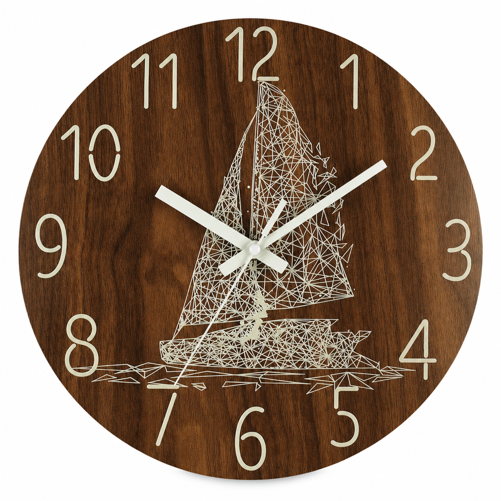 🔥Limited-Time Offer🕰️12-Inch Silent Wooden Wall Clock – Luminous Glow & MDF Wood Grain✨
