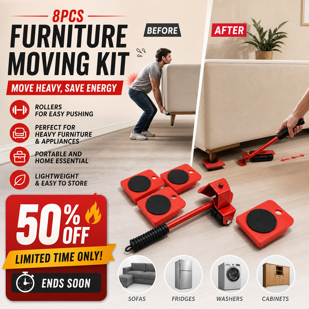 🏠 LIMITED-TIME 50% OFF! ⚡ Furniture Lifter Sliders – Labor‑Saving, Sturdy, Practical ✅